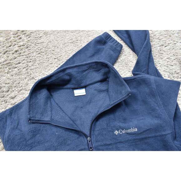 Columbia Men's 2XL Blue Bomber Jacket Polyester Zip Pockets - Picture 8 of 8